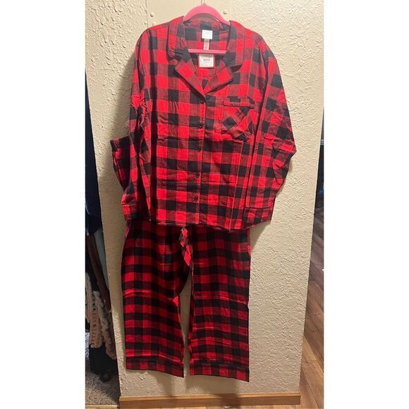 Wondershop At Target Red And Black Plaid Pajama Set Woman’s 2X NEW - Picture 2 of 13